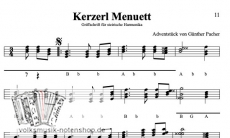 Kerzerl Menuett - von Günther Pacher - Einzelausgabe in Griffschrift