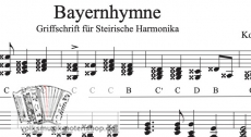 Bayernhymne (schwer) - Einzelausgabe in Griffschrift