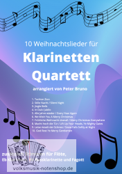 10 Weihnachtslieder für Klarinetten Quartett - zum Download