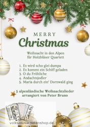 5 alpenländische Weihnachtslieder für Klarinetten-Quartett - zum Download
