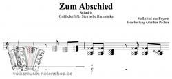 Zum Abschied - Volksweise - Griffschrift zum Download